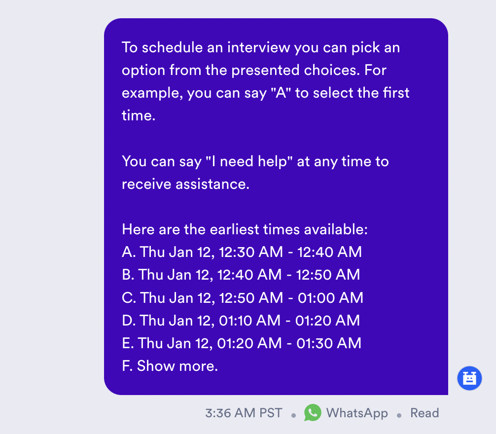 interview scheduling with conversational AI